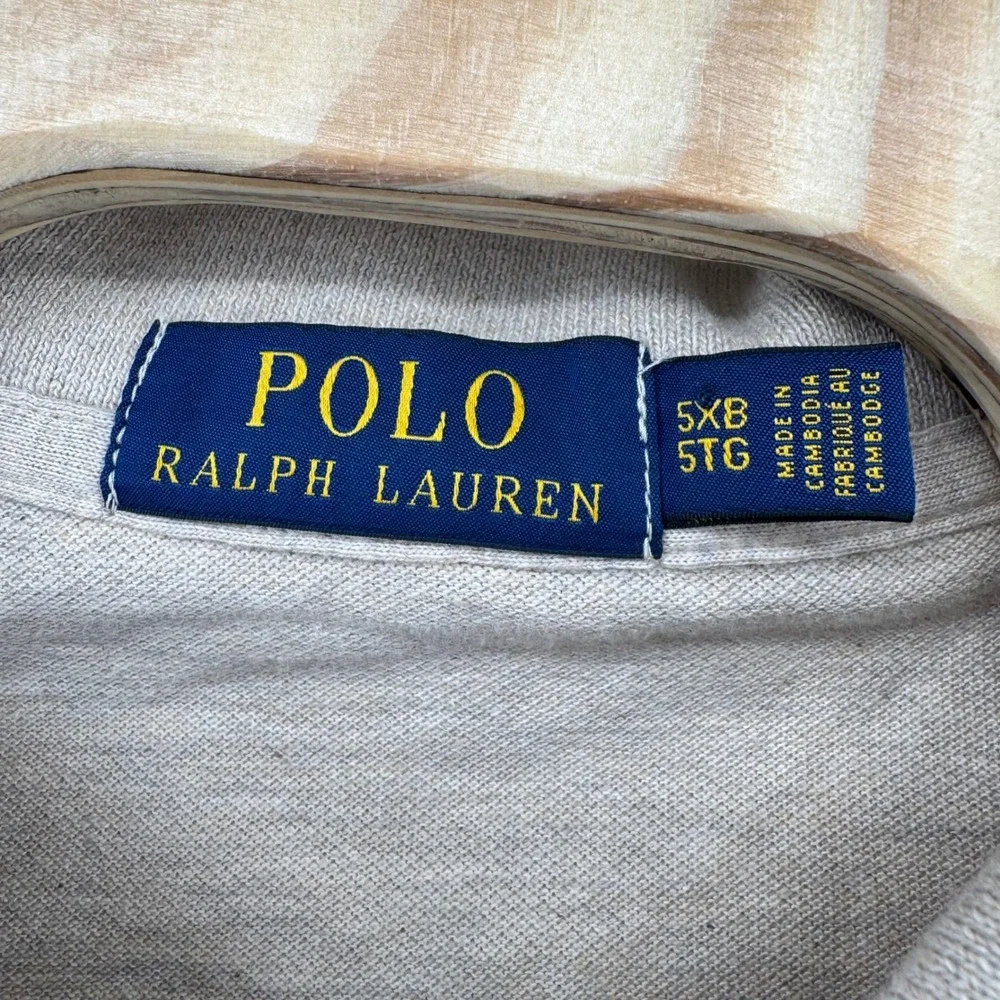 Polo Ralph Lauren Mens 5XB Dune Tan Cotton Pique Short Sleeve Polo Shirt‎ NEW